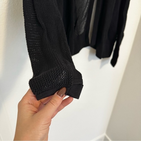 Lululemon Still Movement Wrap Cardigan Hooded Black Size Small Women’s Pockets - Picture 6 of 11